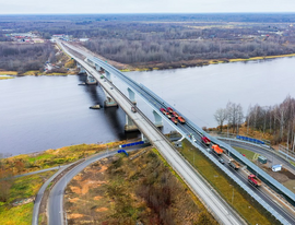 Новый мост через Волхов в Киришах прошел испытания нагрузкой