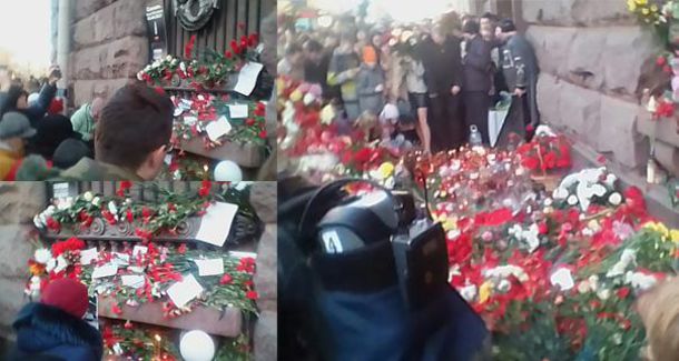 В Петербурге акция памяти жертв взрыва в метро 3 апреля началась с минуты молчания